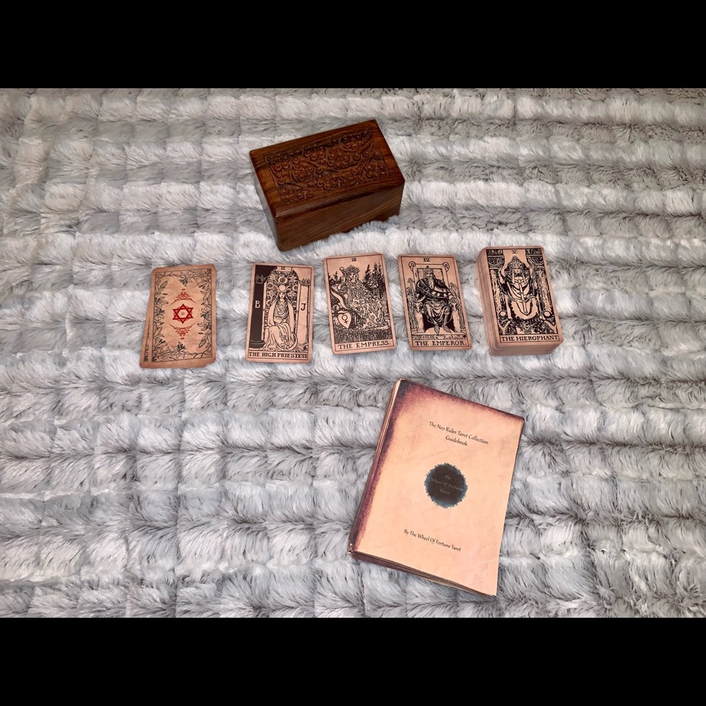Small Tarot Card Deck with Stash Box